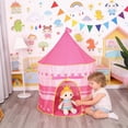 thumbnail image 6 of Tarmeek Portable Game Tent for Indoor Outdoor Use, Washable Pink Pop Up Tent with Mesh Windows, Easy Setup Camping Tent for All Ages, Waterproof UV Protection Play Tent for Kids and Adults, 6 of 7