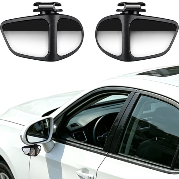 360-Degree Adjustable Blind Spot Mirror, Wide Angle Clip-On Rear View Mirror for Car, SUV and Truck
