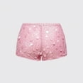 thumbnail image 4 of Bibifish Womens Pants Carnival Punk Sexy Ultra Low Rise Shiny Sequin Shorts Elastic Waist Stretchy Fit Shiny Mini Party Bottoms, 4 of 8