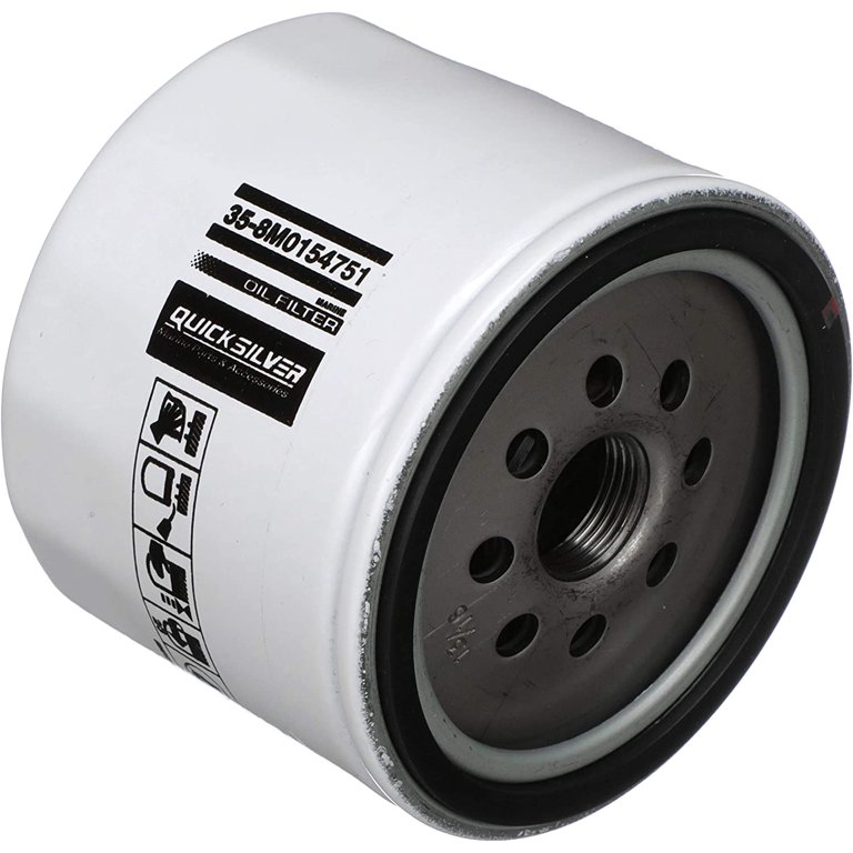 Quicksilver 8M0154751 Oil Filter | 20 Micron Filter For Marine Engines | Compatible With Yamaha, Volvo, Crusader & More