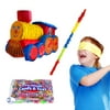Train Pinata Kit Including Pinata, Buster Stick, Bandana, 2 lb Toy and Candy Filler