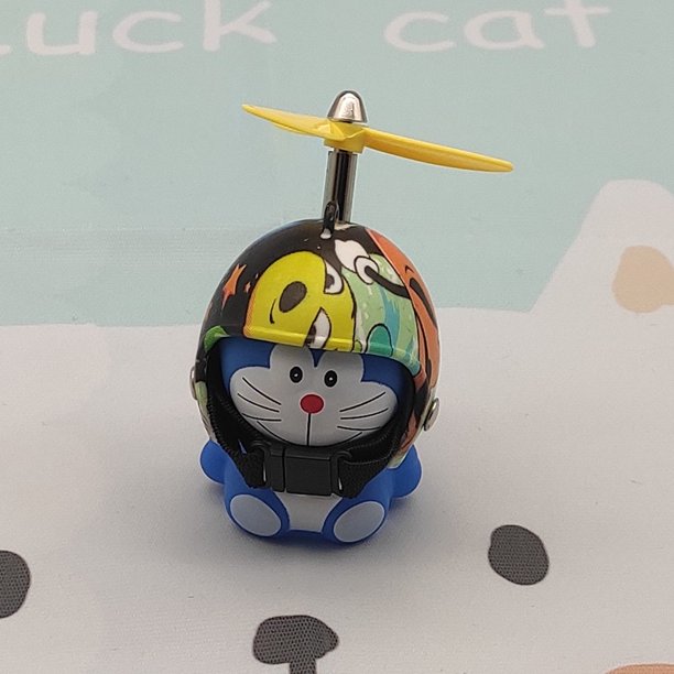 Doraemon Horn Light Little Bamboo Raft Motorcycle Car Accessories huangjie unisex