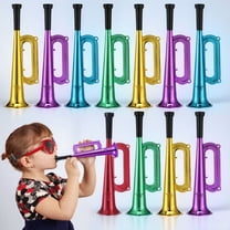 BESTOYARD 10Pcs Assorted Color Plastic Stadium Horns Noise Makers for Football Game Parties