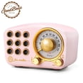 thumbnail image 1 of Altavoz Bluetooth Retro Greadio Con Radio FM Vintage Estilo Clásico Potente Bajo Rosa GR919P, 1 of 3