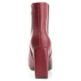 thumbnail image 3 of Journee Womens Sarla Inside Zip Block Heel Booties, 3 of 8