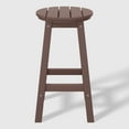thumbnail image 5 of WestinTrends Malibu 24" HDPE Outdoor Patio Round Counter Height Bar Stool Set of 2, Dark Brown, 5 of 8