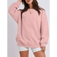 thumbnail image 2 of Biekopu Women’s Oversized Sweatshirts Long Sleeve Crew Neck Solid Color Pullover Tops Fall Clothes, 2 of 6