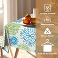 thumbnail image 5 of Square Tablecloth Stain Resistant Wrinkle Free Washable Soft Table Cloth, Decorative Geometric Flower Table Cover for Dining Room, Indoor and Outdoor Use, 54 x 54 Inch, 5 of 6