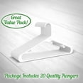 thumbnail image 3 of Tantouec Up tp 65% off! Home Storage Best Value, 5Pcs White Hangers, Price Drop Plastic Hangers Clothing Hangers Ideal for Everyday Standard Use, 5Pcs White Hangers Home Essentials, 3 of 4