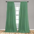 thumbnail image 5 of Ambesonne Retro Curtains, Scandinavian Style Stars Art, Pair of 28"x95", Avocado Green Grey Teal, 5 of 5