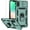 Dark Green Military-Grade 2nd gen, variant on for iPhone XS Max Case with Camera Lens Cover HD Screen Protector, Dual Layer Military Grade Drop Protection Magnetic Ring Holder Kickstand Protective Phone Case for iPhone XS Max 6.5 inch