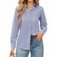 thumbnail image 2 of Vividaire Womens Button Down Shirts Long Sleeve Wrinkle Free Shirts Regular Fit Formal Work Blouses Dress Tops, 2 of 9
