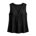 thumbnail image 6 of Breezora Womens Summer Loose V Neck Sleeveless Tank Top Solid Lightweight Breezy Casual Blouse, 6 of 6