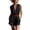 Black, variant on Women's Summer Sleeveless Half-Zip Romper Casual Round Neck Solid Short Jumpsuit with Pockets