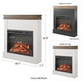 thumbnail image 3 of Ameriwood Home Mateo Fireplace with Mantel, Ivory Oak with Rustic Mantel, 3 of 9