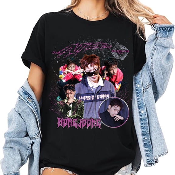 Vintage Hongjoong Graphic T-Shirt, Ateez Golden Hour Part 5 Tee