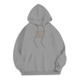 thumbnail image 3 of LUOGENLI Chandails à Capuche pour Hommes Design Graphique Chandails à Capuche Décontractés pour Hommes Chandails Molletonnés Coupe Ample Chandail à Enfiler Mode Urbaine Automne Hiver Confortable Chandail à Capuche Imprimé pour Usage Quotidien Gris Taille m, 3 of 9