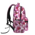 thumbnail image 3 of Rateoe Orchids Flowers Pattern Casual Backpack for School, Work, Travel – Adjustable Straps, Multiple Compartments – Ergonomic Design, Fits Laptops and Tablets, 3 of 5