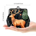 thumbnail image 2 of Elk Deer Stylish Microfiber Coin Purse with Zinc Alloy Jaws - Durable and Compact Wallet for Small Essentials - 4.3x4.7 in/11x12 cm Size - Ideal for Loose Change and More, 2 of 7