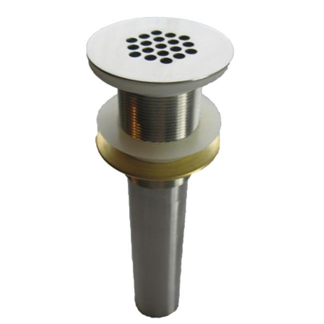Brushed Nickel Finish Novatto STD-BN Universal Solid Brass Vessel Sink Strainer Drain Without Overflow