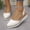 White, variant on Women's Espadrille Wedge Sandals Patent Pointed Toe Slingback Casual Summer Footwear White 40