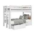 thumbnail image 5 of Bedz King Bunk Beds Twin over Twin Mission Style with End Ladder and 2 Under Bed Drawers, White, 5 of 10