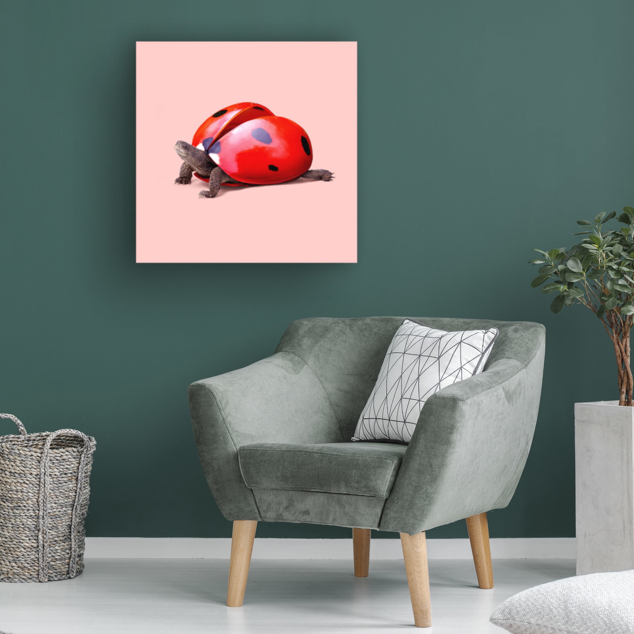 Trademark Fine Art Artem Pozdniakov Ladybug Turtle Canvas Wall Art