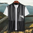 thumbnail image 3 of ZZwxWA Men's Summer Vest Casual Lightweight Breathable Mesh Cycling Travel Zip Vest Thin Sports Standing Collar Skin Fishing Vest with Pocket up to 45% Off, 3 of 6