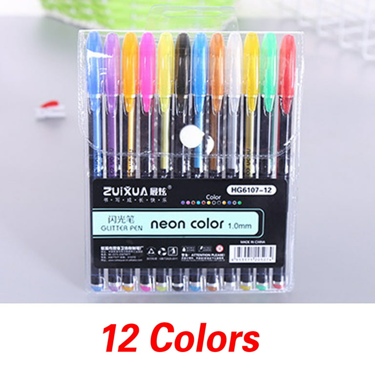 48/36/24/18/12 colors gel pens set glitter