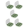 thumbnail image 1 of Transemion Impact-Resistant Pill Case Lightweight And Anti-Corrosion For Travel Sealing Green-6 Slots 5Set, 1 of 6