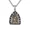 Manjushri Buddha, variant on Men's Stainless Steel Personality Hip Hop Buddism Sacred Manjushri Buddha Patron Flower Flame Shape Statue of Buddha Necklace