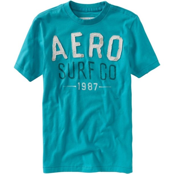 Aeropostale - Camiseta gráfica para hombre Aero Surf Co, azul, XXL