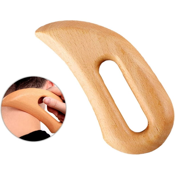 Wooden Lymphatic Drainage Massage Tool, Handheld Gua Sha Scraping