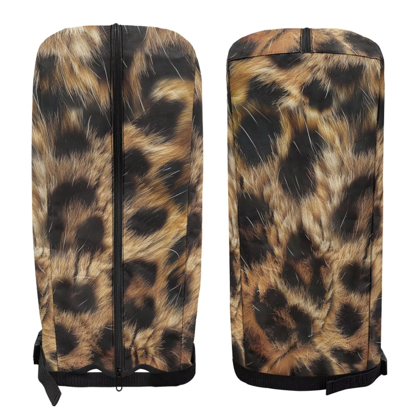 Chririnla Cheetah Print Golf Bag Cover Hood Dust & Sun Protection Umbrella for Clubs with Snap Button Universal Fit for Most Club Bags, Stand Bags, Cart Bags & Tour Bags