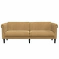 thumbnail image 6 of vidaXL Sofa 3-Seater Brown Faux Suede Leather, 6 of 9