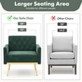 thumbnail image 6 of Costway Modern Velvet Accent Chair with Button Tufted Back Golden Metal Legs & Foot Pads Dark Green, 6 of 8