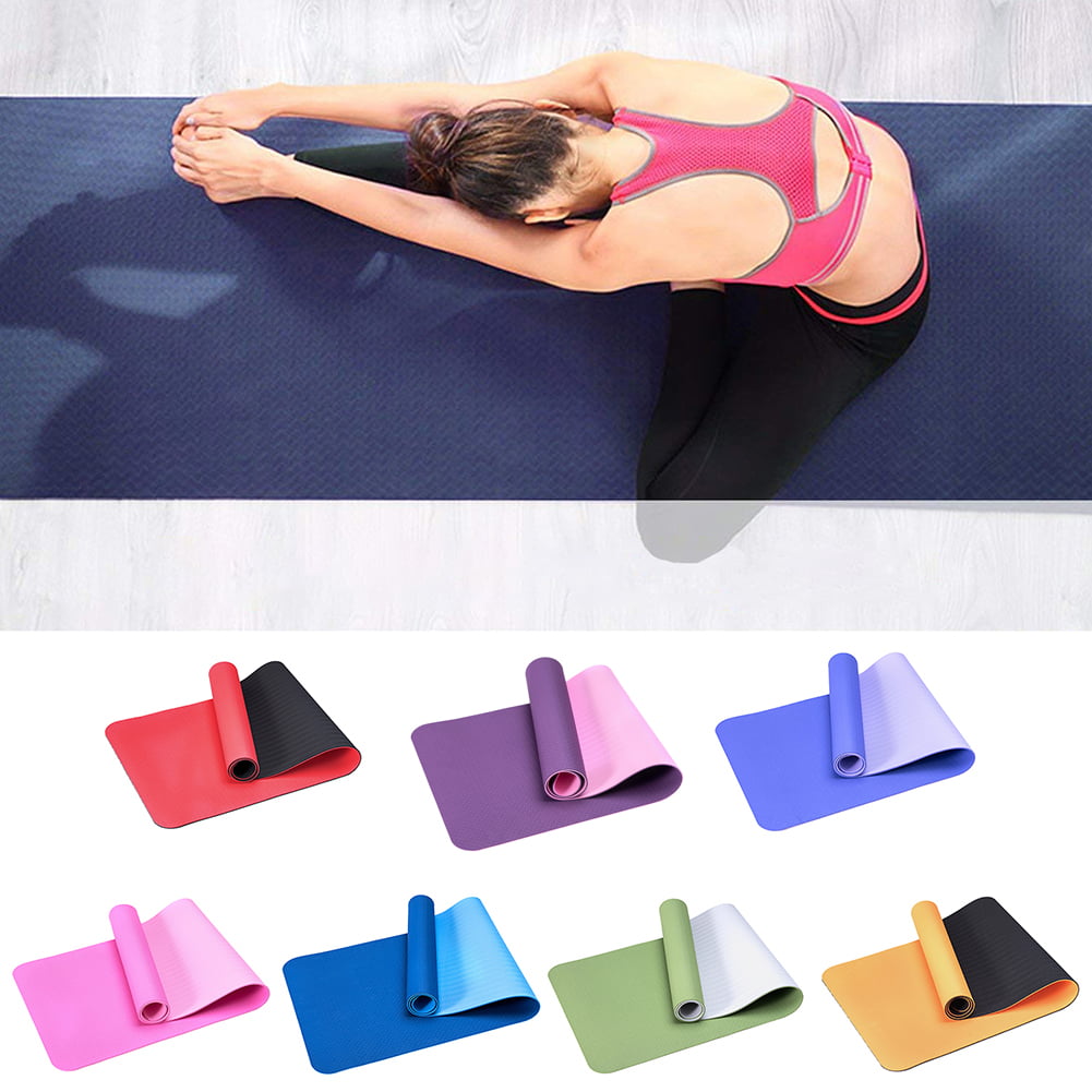 Yoga Mat Anti Slip Pad For Exercise Fitness 6mm Thick Durable Pilates Extra Gym