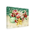 thumbnail image 2 of MAKIKO 'Elves On Christmas Baubles' Canvas Art, 2 of 3