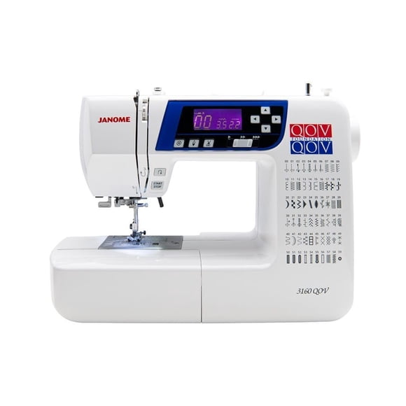 Máquina de coser Janome 3160QOV con 60 puntadas y pantalla LCD