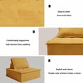 thumbnail image 4 of SCUQI Convertible Sectional Sofa Couch Modern Linen Fabric Square Couch 1 Seat Sofa Sectional with Back Cushion for Small Living Room Apartment and Small Space (Orange), 4 of 5