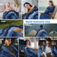 thumbnail image 5 of Navy Blue Marble Cooling Blanket,Lightweight Breathable Summer Throw Blanket with Double Sided Cold Effect,Contemporary Ink Painting Abstract Picnic Blankets Bed Sheet for Hot Sleepers 30"x40", 5 of 8