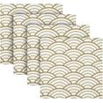thumbnail image 5 of Coolnut Beige Waves Cloth Napkins Set of 6,Reusable Washable Polyester Dinner Table Napkins for Kitchen,Dining,Restaurant,Party Decoration, 5 of 7