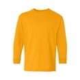 thumbnail image 2 of Gildan - Heavy Cotton Youth Long Sleeve T-Shirt - 5400B - Gold - Size: S, 2 of 3