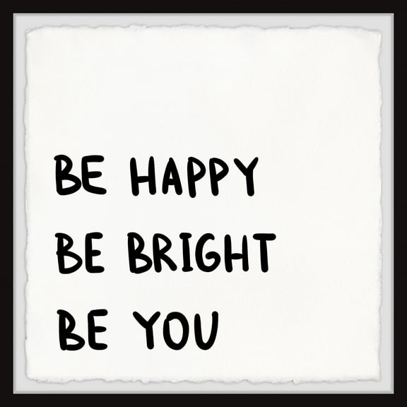Marmont Hill Be Happy and Bright Framed Painting Print
