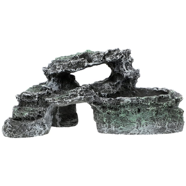 HLONK Turtle Resting Platform Reptile Basking Resin Platform Tortoises Tank Basking Platform