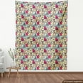 thumbnail image 3 of Ambesonne Space Fabric by the Yard Upholstery, Robots on Grid Squares, 2 Yards, Multicolor, 3 of 4