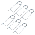 thumbnail image 1 of Uxcell 6-Pack Pin de Seguridad de Pasador en Forma de Broche, Pines de Acero de Resorte M4.5x108mm, Sujetadores de Broche de Bloqueo Rápido, Clips Retenedores Pesados, 1 of 7