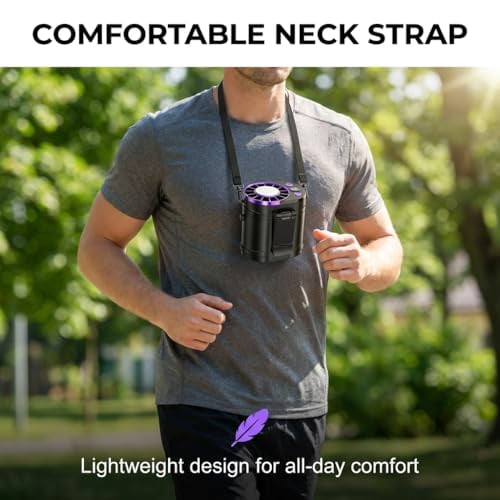 2026 New Car Clip on Air Conditioner Fan with LED Display, 360° Rotation Personal Cooling Fan, Portable Mini Cooling System for Auto Vehicle USB Rechargeable, for Cars, Work, Camping
