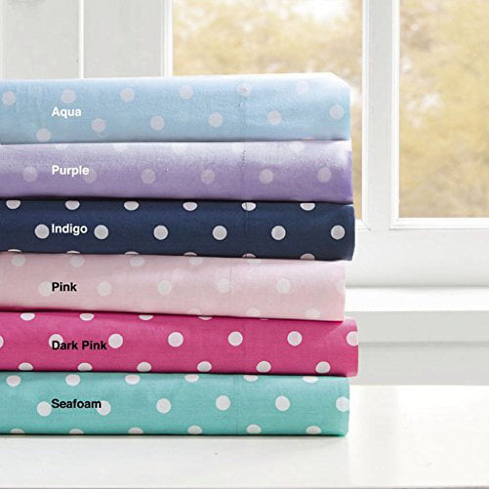 Home Essence Teen Polka Dot 180 Thread Count Cotton Sheet Set, 3