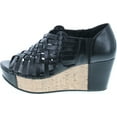 thumbnail image 2 of Pierre Dumas Women's Natural-1 Vegan Leather Criss Cross Strappy Wedge Platform Sandals, 2 of 7